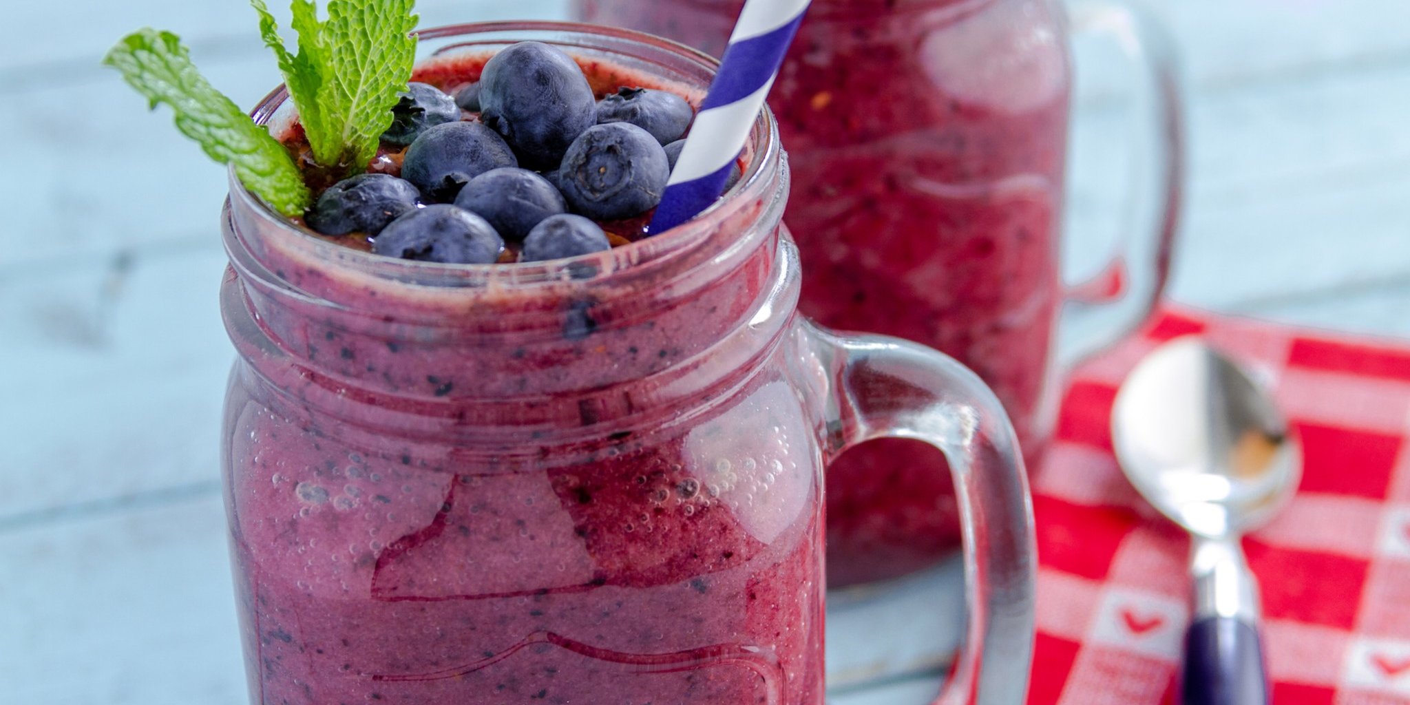 Blueberry and Blackberry smoothie shakes ThinkstockPhotos  Blue Banana Shake with Spinach