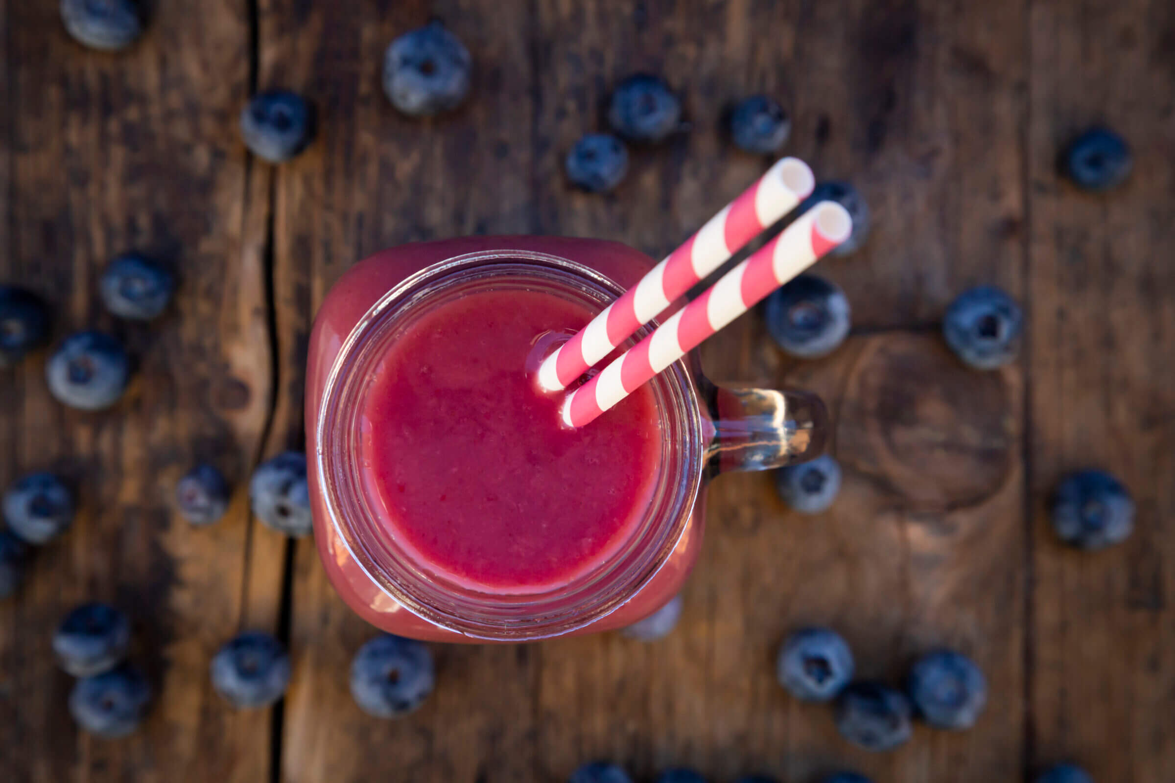 Enjoy blueberries and fresh lemon juice with your shake.