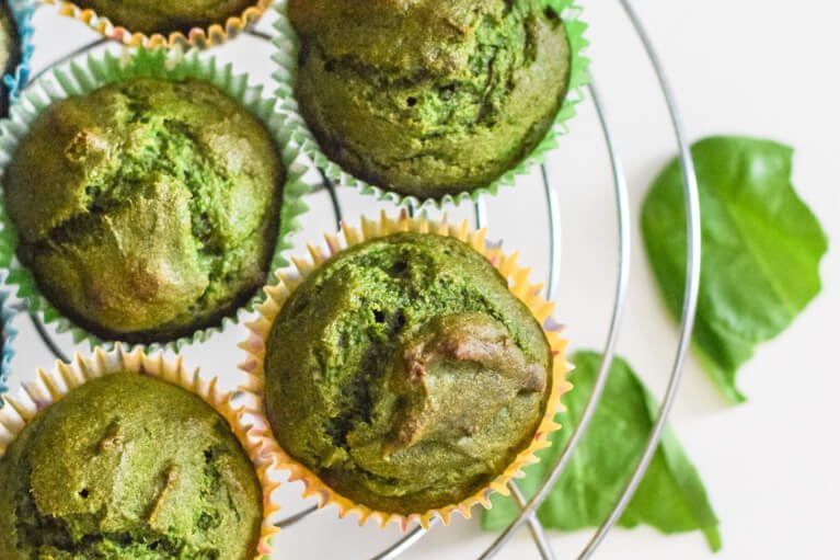 Greens Powered Banana Muffins