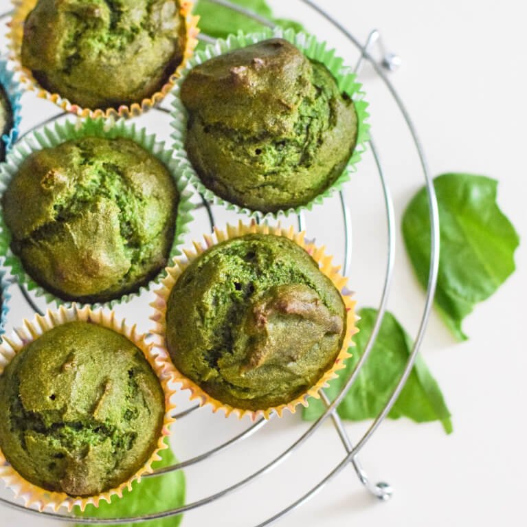 Greens Powered Banana Muffins