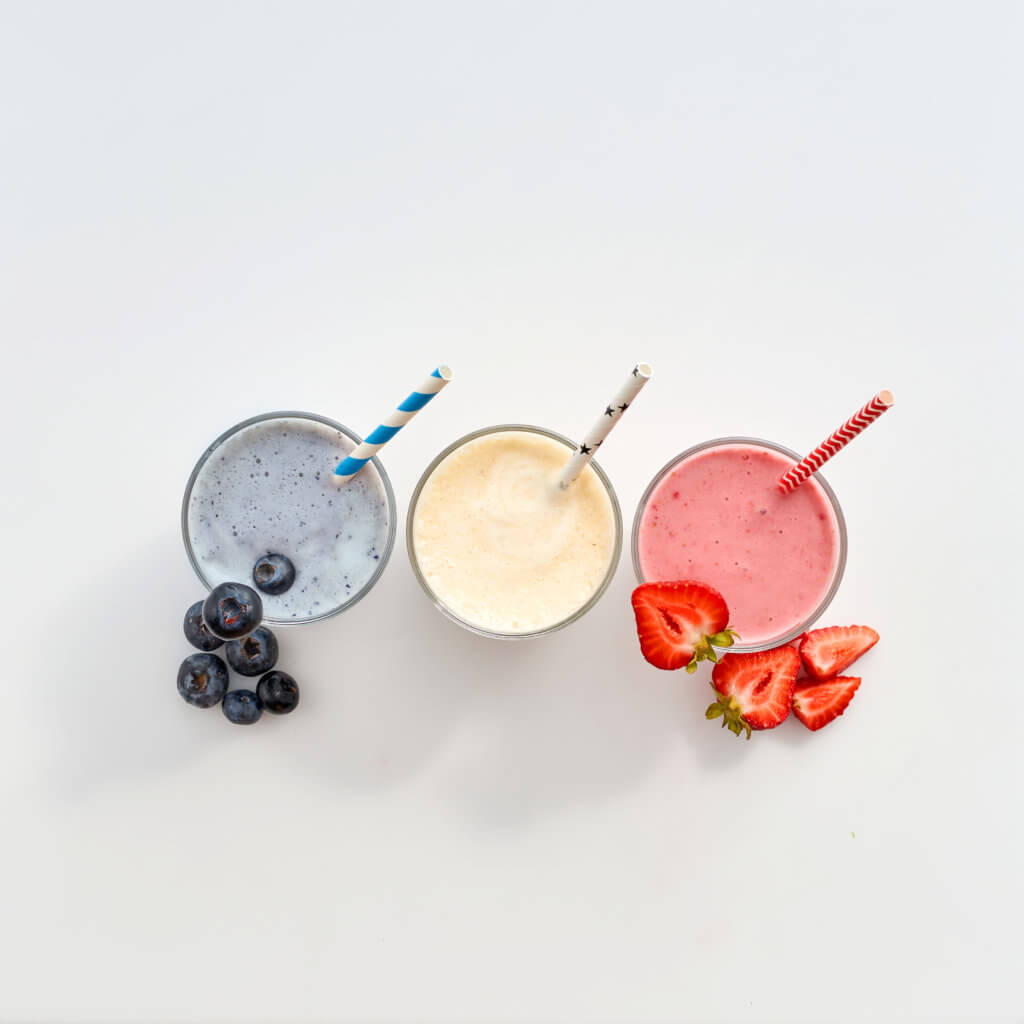 4th of July Red, White & Blue Smoothies and Popsicles Recipe