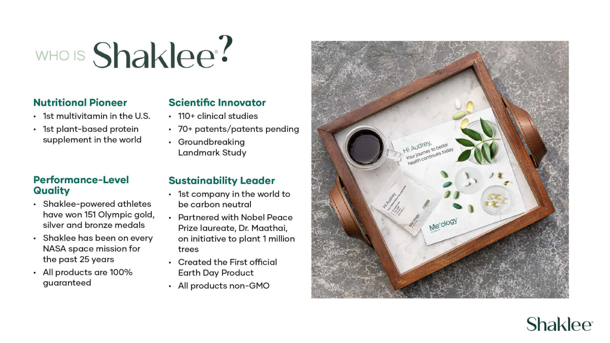 Shaklee. Where Health Meets Science Meets Nature.