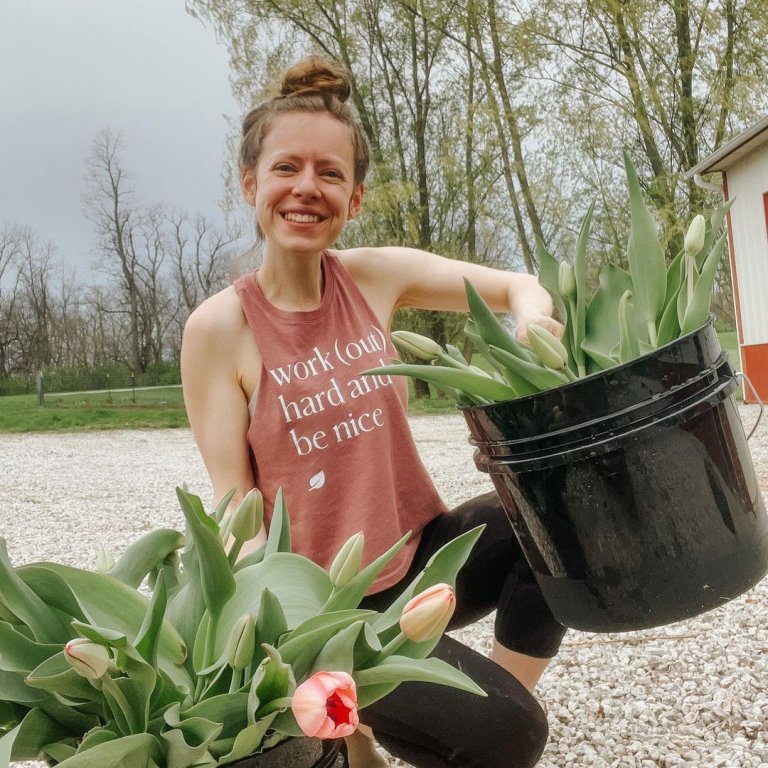 Motto for May: work (out) hard and be nice. @homegrown.honey.blooms